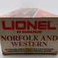 Lionel 6-8100 O Gauge Norfolk & Western 4-8-4 Steam Locomotive & Tender #611 EX/Box