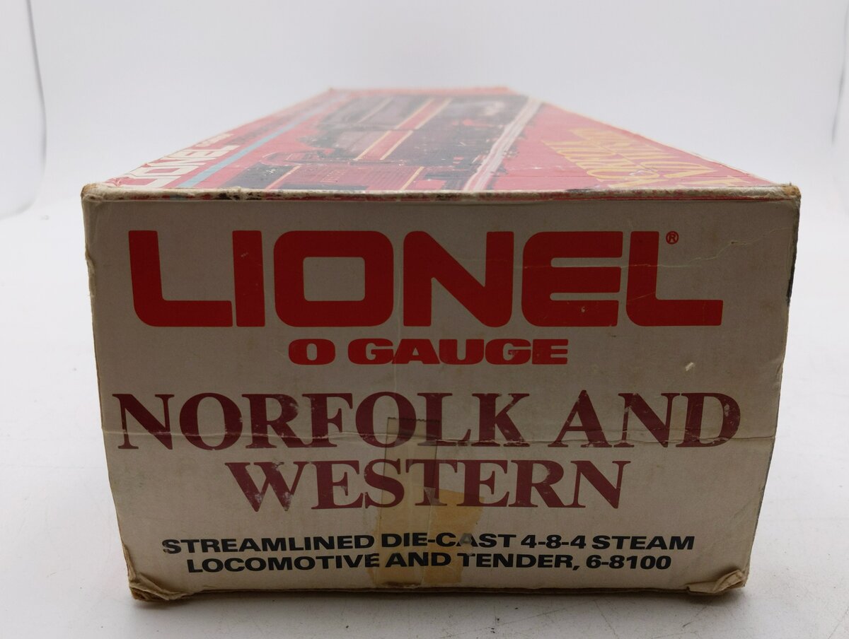 Lionel 6-8100 O Gauge Norfolk & Western 4-8-4 Steam Locomotive & Tender #611 EX/Box