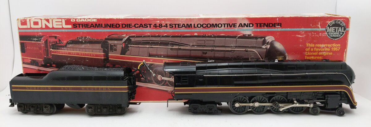 Lionel 6-8100 O Gauge Norfolk & Western 4-8-4 Steam Locomotive & Tender #611 EX/Box