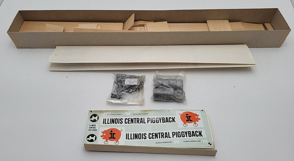 Gloor Craft 549 O Scale Wooden Flatcar Trailer Kit EX