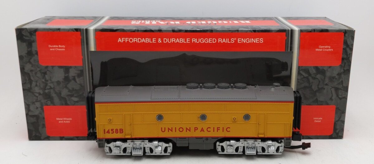 MTH 33-2007-3 O Gauge Union Pacific F-3 B Unit Non-Powered Diesel Engine #1458B LN/Box