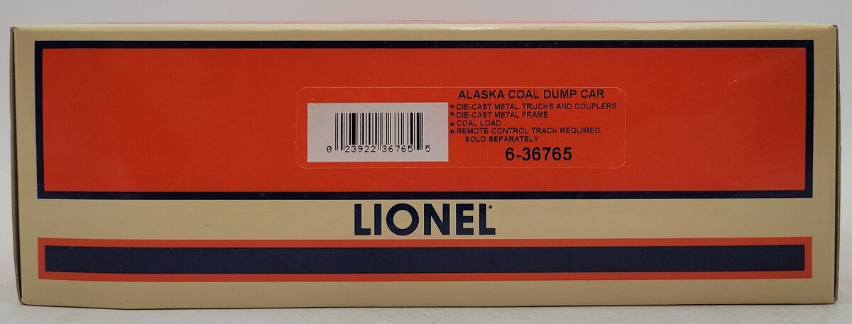 Lionel 6-36765 O Gauge Alaska Operating Coal Dump Car #401 With Coal Load EX/Box
