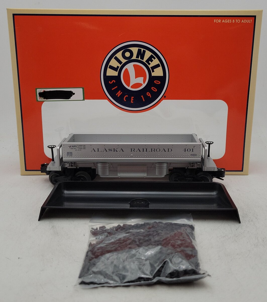 Lionel 6-36765 O Gauge Alaska Operating Coal Dump Car #401 With Coal Load EX/Box