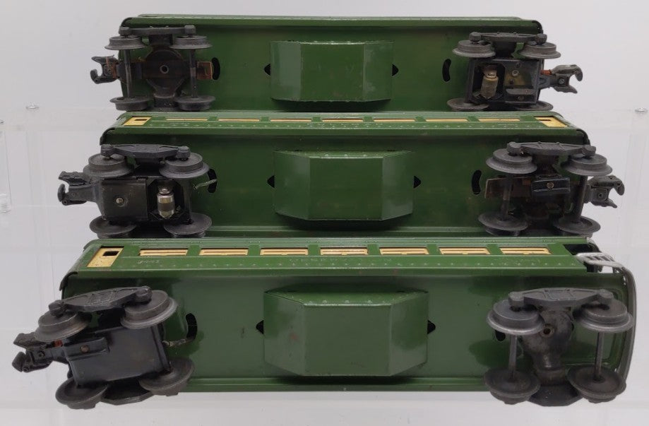 Lionel 2440 & 2441 Vintage O Lionel Lines Green Tinplate Pullman Cars [3]