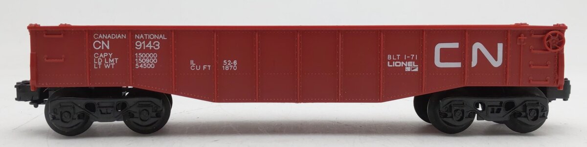 Lionel 6-9143 Canadian National Gondola EX