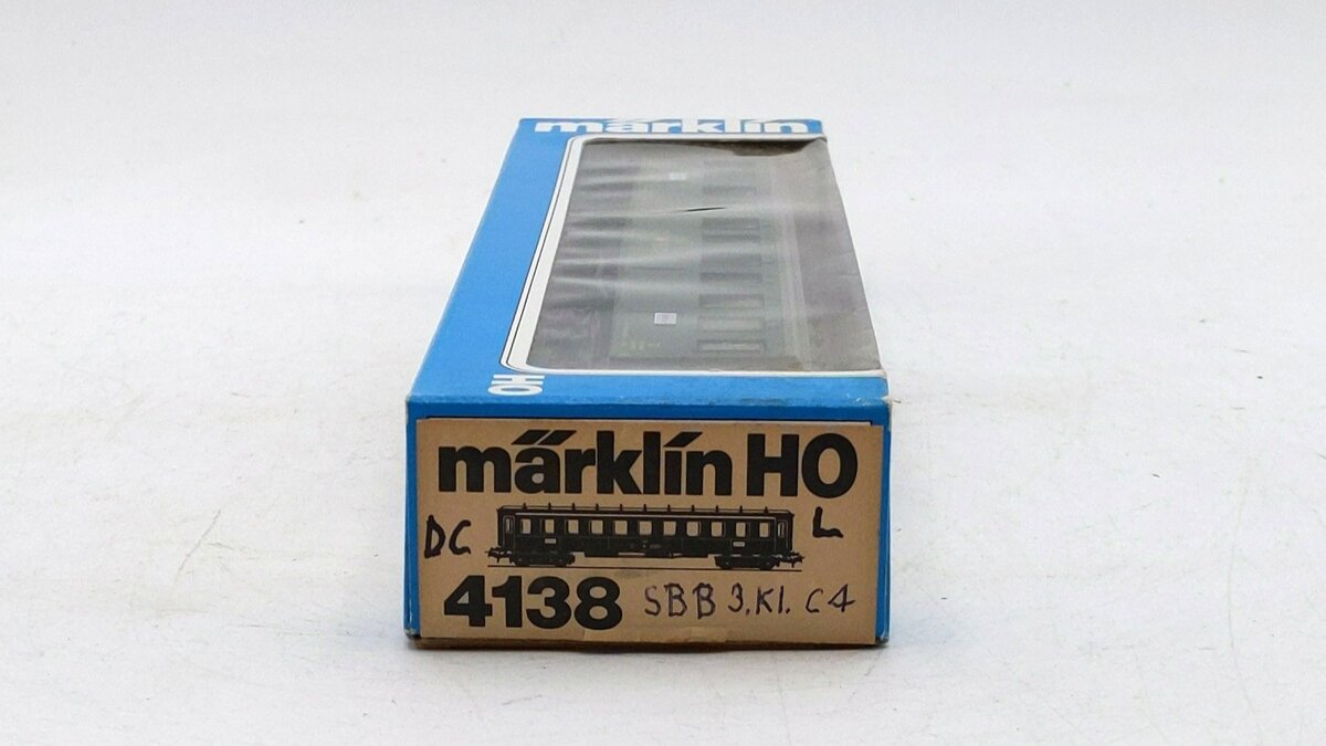 Marklin 4138 HO Scale Zurich Swiss Federal Railways SBB C4 Passenger Car #8901 VG/Box