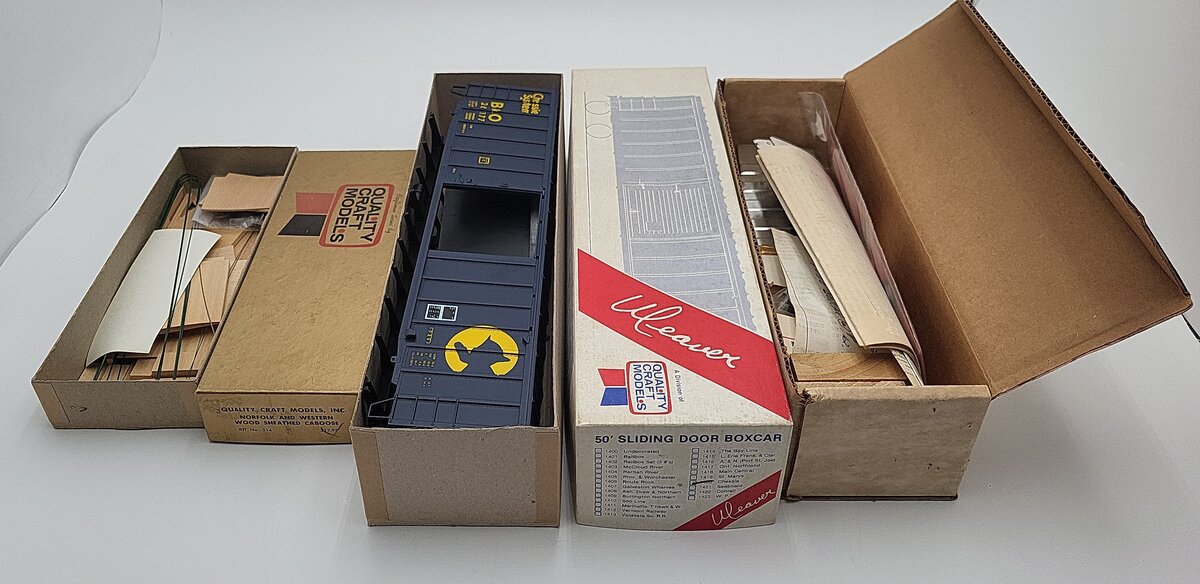 Assorted O Scale Boxcar & Caboose Kits [3] EX/Box