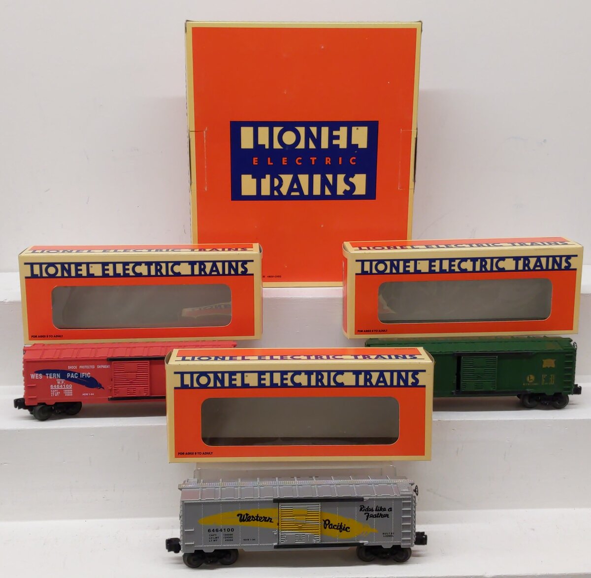 Lionel 6-19257 O Gauge Western Pacific 6464 Series II Boxcars (Set of 3) EX/Box