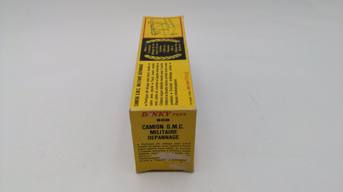 Dinky 808 1:43 Scale GMC 6 X 6 Military Tow Truck Camion G.M.C. Die Cast EX/Box
