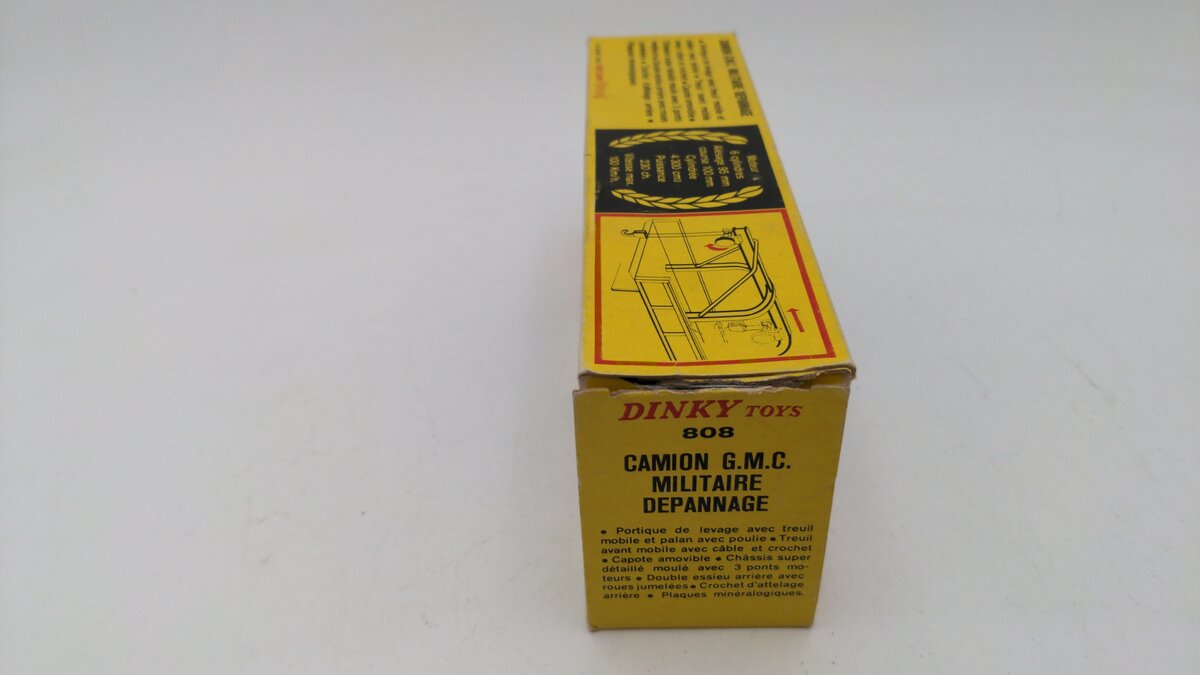 Dinky 808 1:43 Scale GMC 6 X 6 Military Tow Truck Camion G.M.C. Die Cast EX/Box