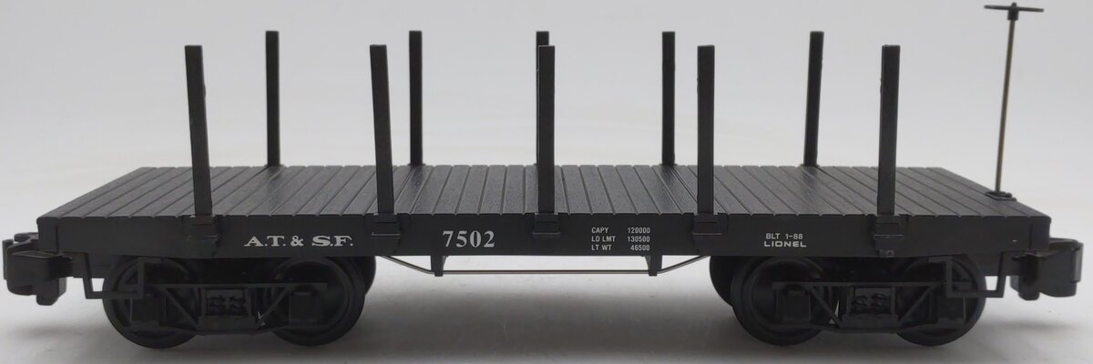 Lionel 8-87502 AT&SF Flatcar #7502 LN