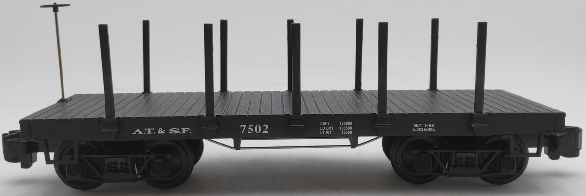 Lionel 8-87502 AT&SF Flatcar #7502 LN