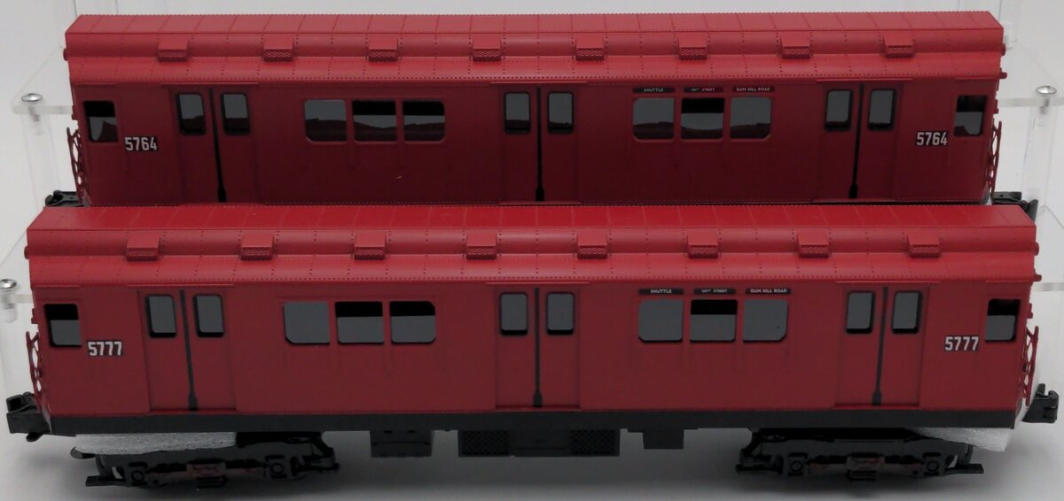 MTH 30-2727-3 O Gauge Passenger Car Subway Add-on Powered Set (Set of 2) EX