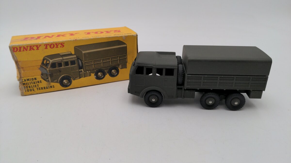 Dinky 80D 1:55 Scale Toys Military Berliet 6 x 6 All Terrain Truck EX/Box