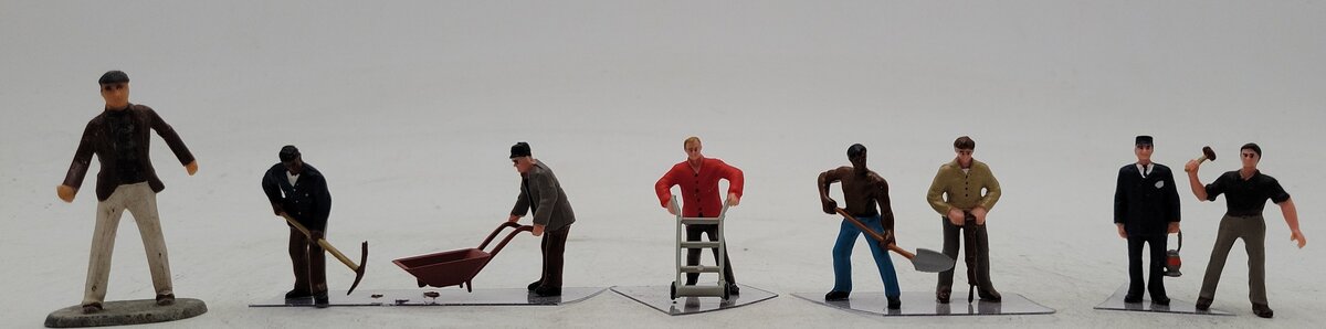 Life Like 1860 O SceneMaster Construction Worker Figures (Set of 8) EX/Box