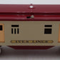 MTH 10-8046-A No.1696 O Gauge Tinplate Beige/Maroon Baggage Car EX/Box