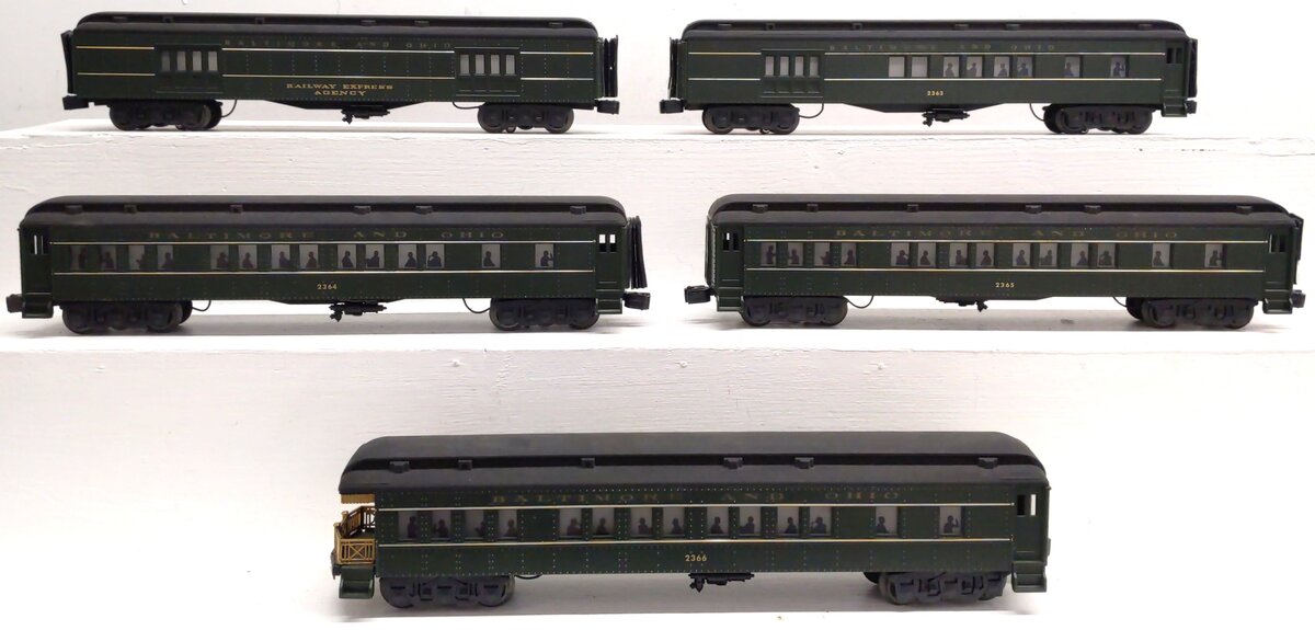 Williams O Gauge Baltimore & Ohio Passenger Car Set (Set of 5) - Custom