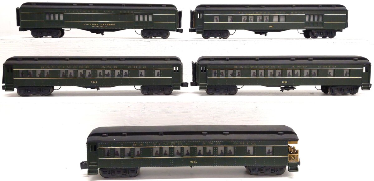 Williams O Gauge Baltimore & Ohio Passenger Car Set (Set of 5) - Custom