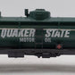 Menards 279-2679 O Scale Quaker State Oil Tanker EX/Box