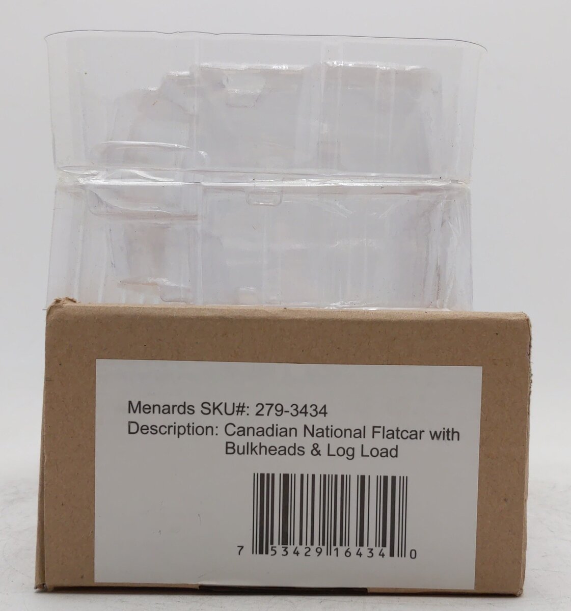 Menards 279-3434 O Canadian National Flatcar w/ Log Load VG/Box