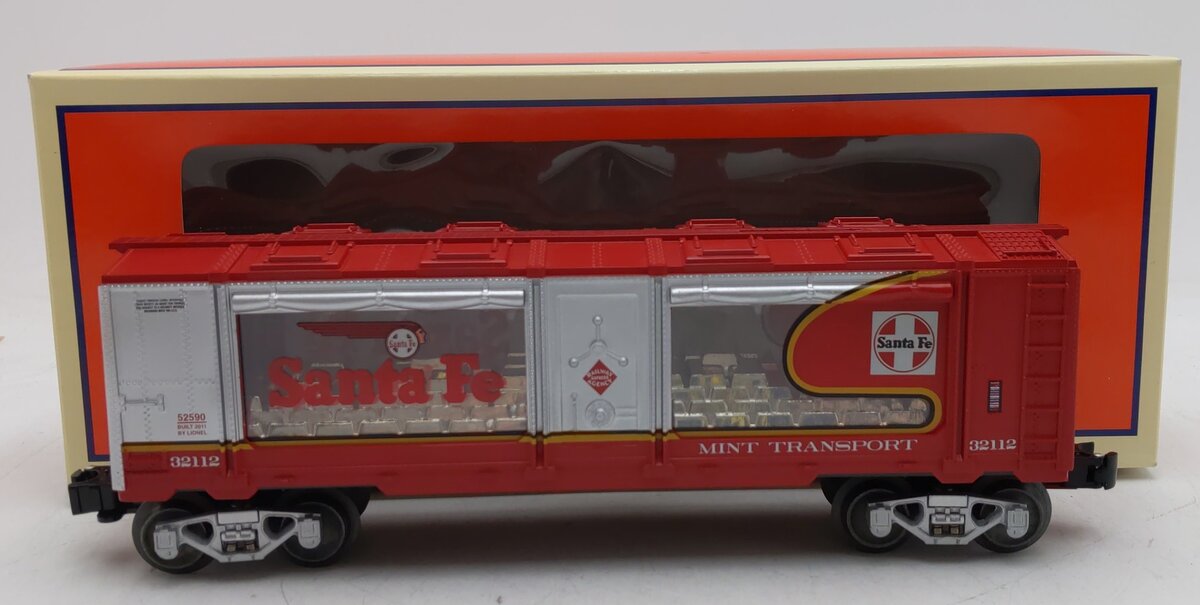 Lionel 6-52590 O Gauge LOTS 2011 Santa Fe War Bonnet Mint Car #32112 LN/Box
