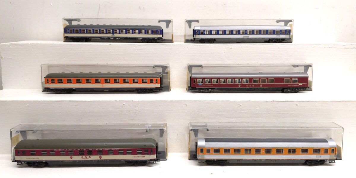 ROWA HO Assorted Passenger Cars: 3211, 3202, 3203, 3219, 3114, 3212 [6] EX
