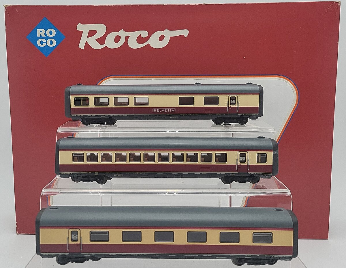 Roco 04070A HO Scale TEE Helvita VT 601 3 Car Passenger Set EX/Box