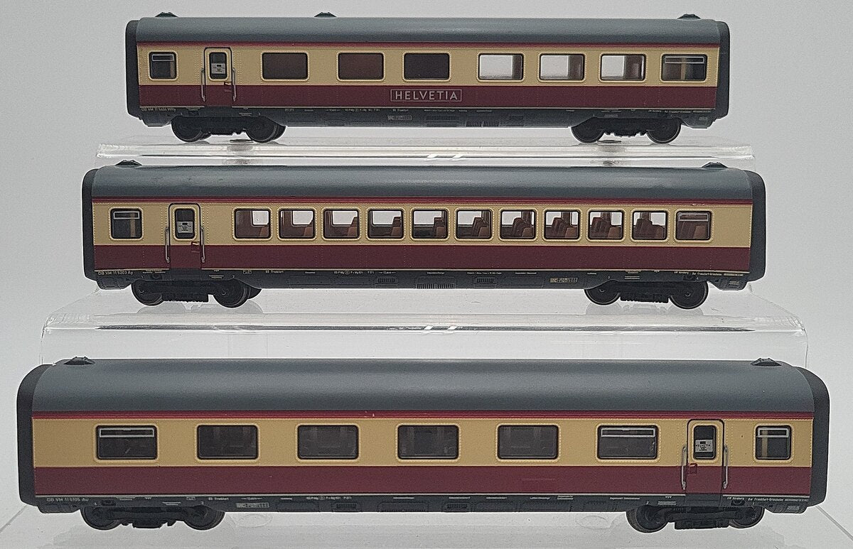 Roco 04070A HO Scale TEE Helvita VT 601 3 Car Passenger Set EX/Box
