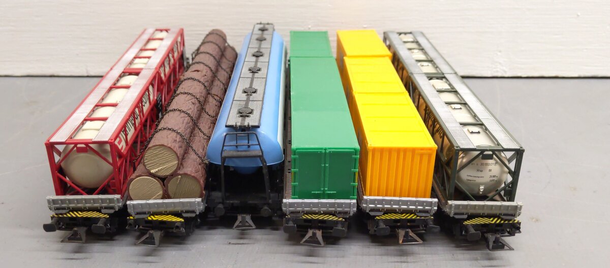 ROWA HO Assorted Freight Cars: 2410, 2502, 2227, 2026, 2411 [6] EX