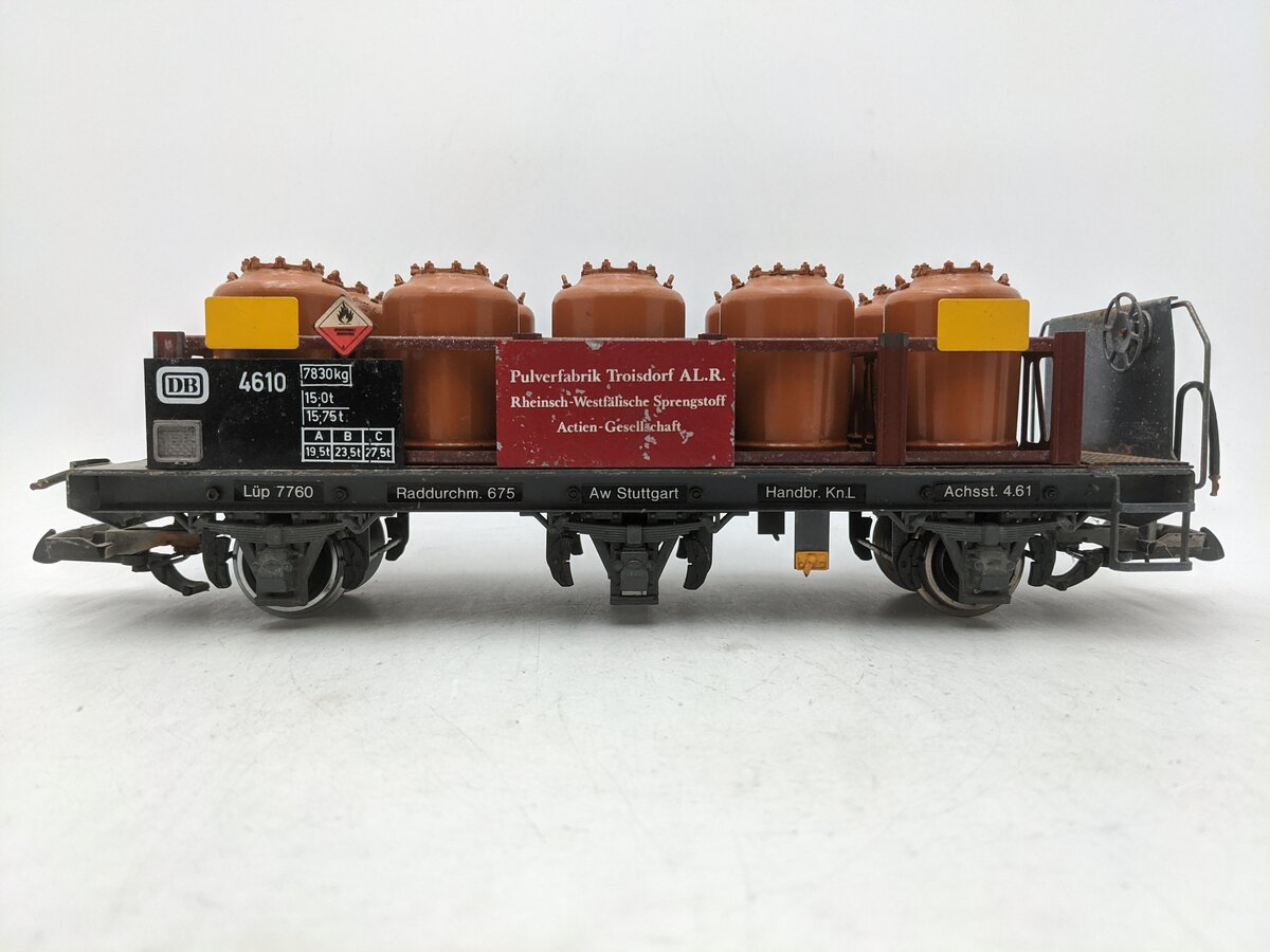 Magnus 4610 G Scale Deutsche Bundesbahn (DB) Flat Car W/ Load #4610 VG