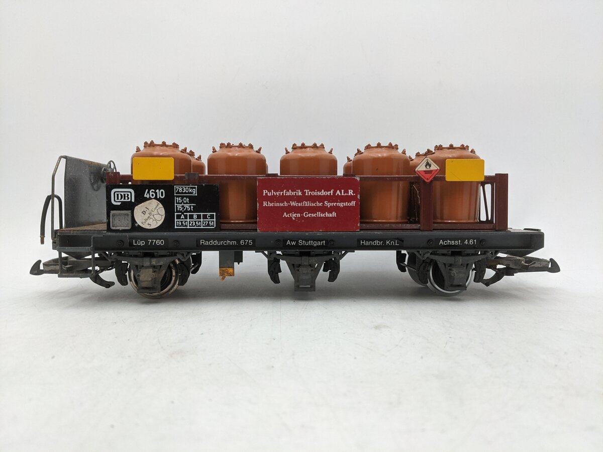 Magnus 4610 G Scale Deutsche Bundesbahn (DB) Flat Car W/ Load #4610 VG