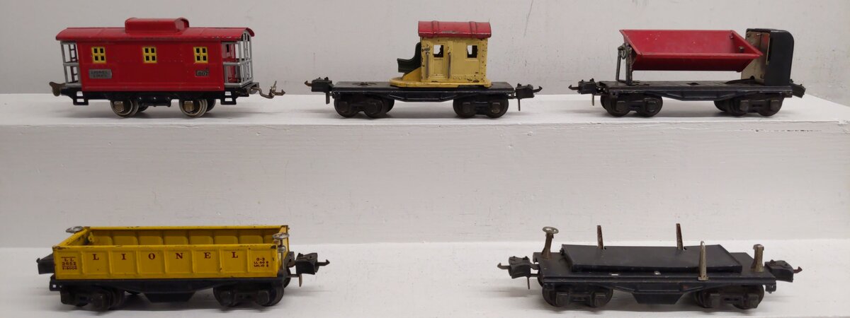 Lionel Assorted O Scale Freight Cars [5] #3651 #807 #2660 #3659 #3652 VG