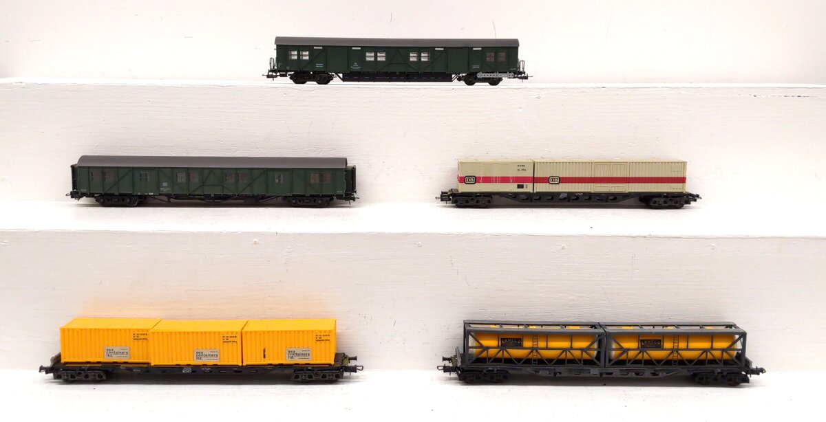 ROWA HO Assorted Freight Cars: 2408, 3020, 2038, 3018 [5] EX