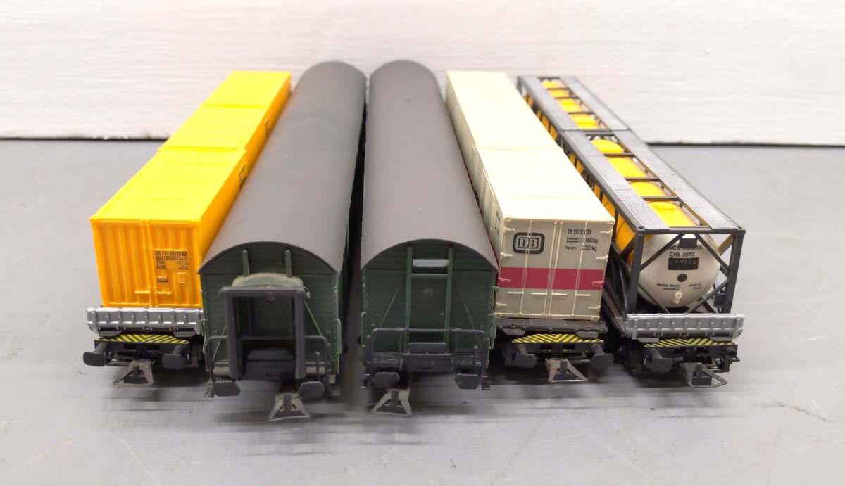 ROWA HO Assorted Freight Cars: 2408, 3020, 2038, 3018 [5] EX