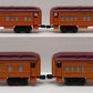 Lionel O Gauge Assorted Passenger Cars: 9500, 9511, 9502, 9506 [4] EX