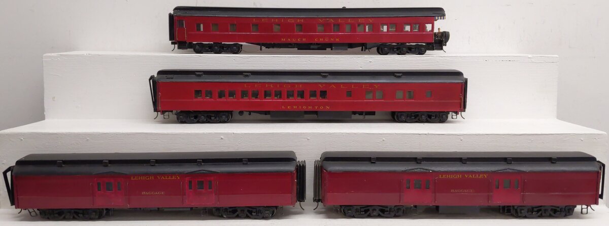 O Scale Lehigh Valley Assorted Passenger Cars (4) - Painted
