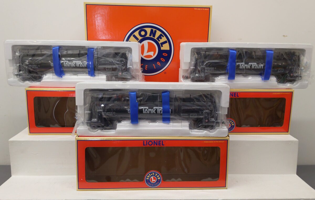 Lionel 6-17983 O Gauge GATX Tank Train Intermediate Cars (Set of 3) NIB