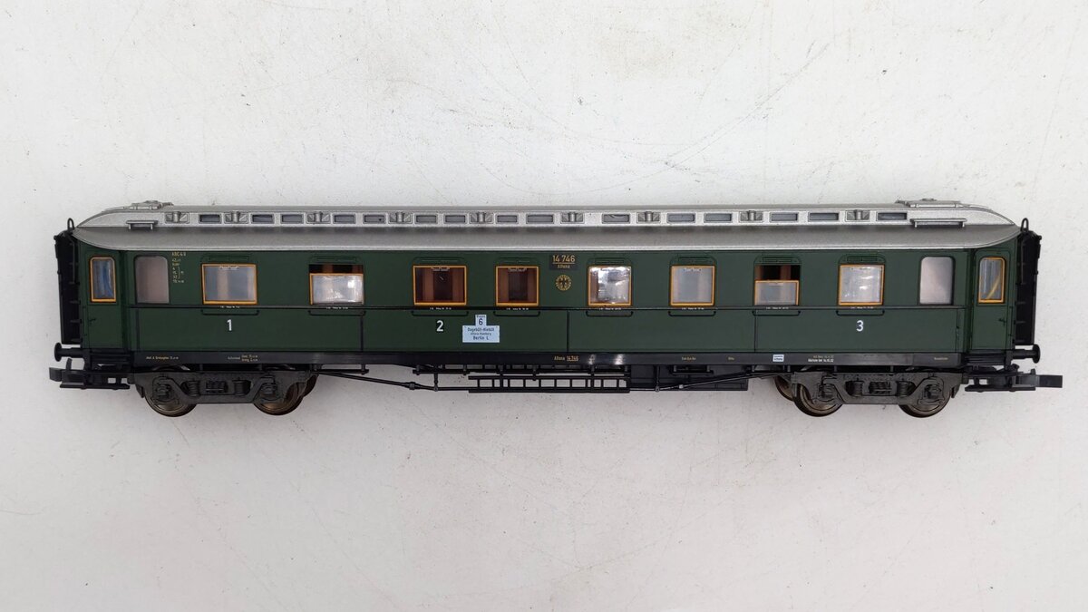 Fleischmann 5082 HO Scale DRG 1st/2nd/3rd Class Express Passenger Car #14746 EX