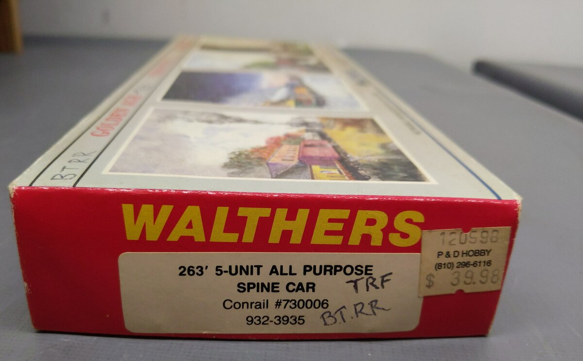 Walthers 932-3935 HO Conrail 5 Unit All Purpose Spine Car Kit #730006 VG/Box