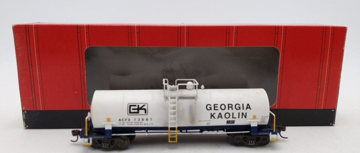 Atlas 1703-4 HO Scale Georgia Kaolin ACFX Tank Car #73007 Weathered/Box