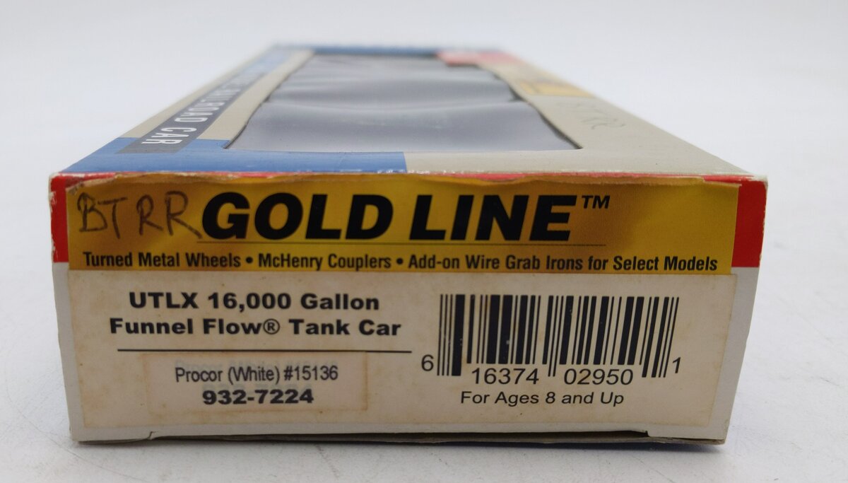 Walthers 932-7224 HO Scale Procor UTLX 16K Gal Flow Funnel Tank Car #15136 EX/Box