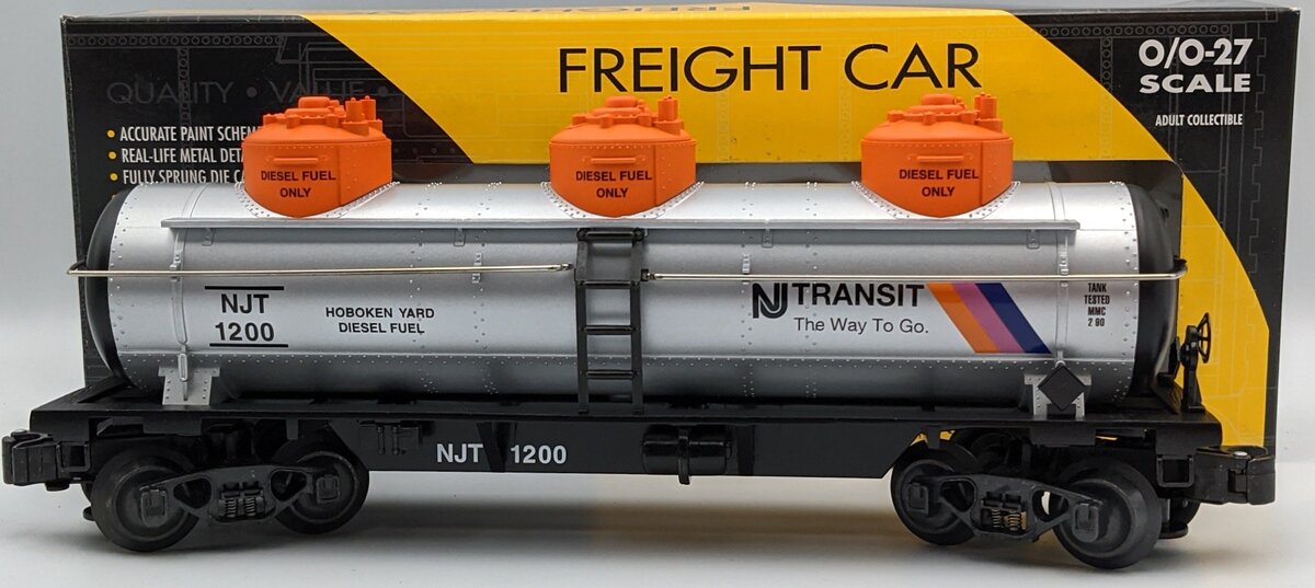 K-Line K636-3931 O Gauge NJ Transit Hoboken Triple Dome Tank Car NIB