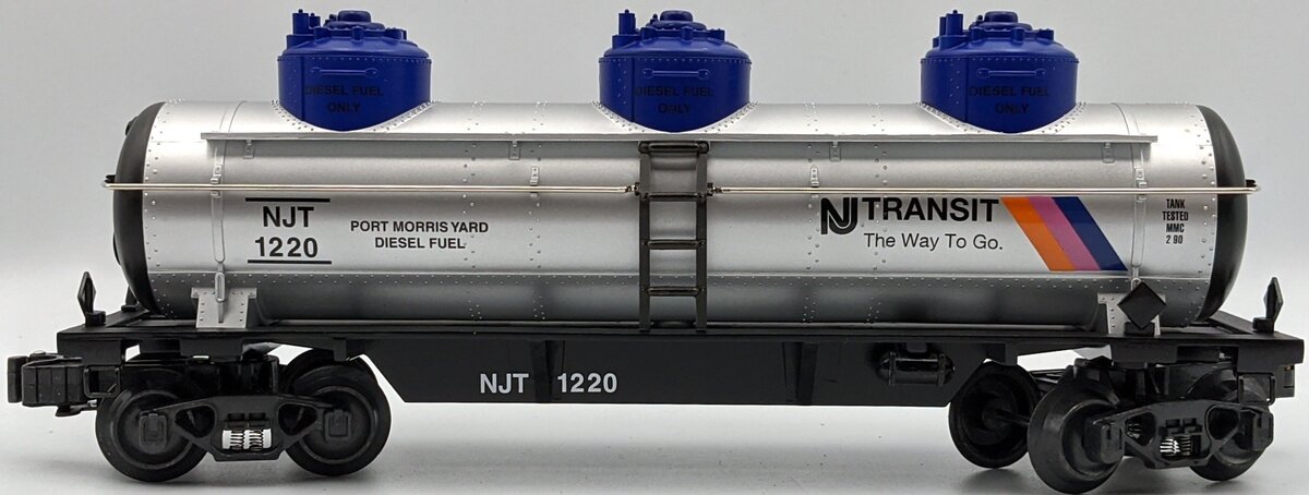 K-Line K636-3933 O Gauge NJT Port Morris Triple Dome Tank Car LN/Box