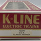 K-Line K6279 O Gauge Quaker Cane Sugar Classic Ribbed Hopper Car NIB
