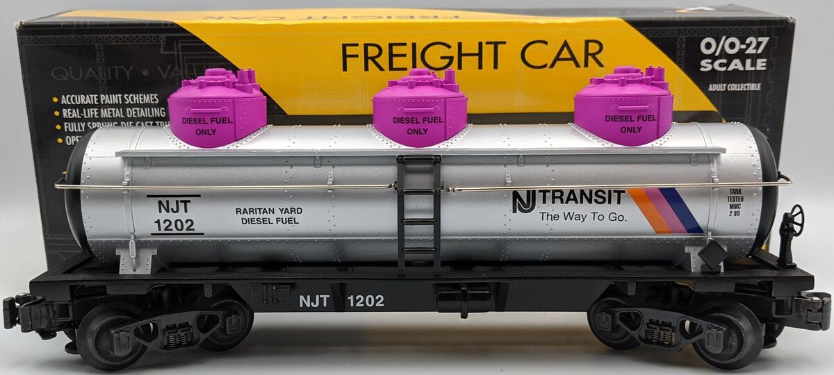 K-Line K636-3932 O Gauge NJT Raritan Triple Dome Tank Car #1202 LN/Box