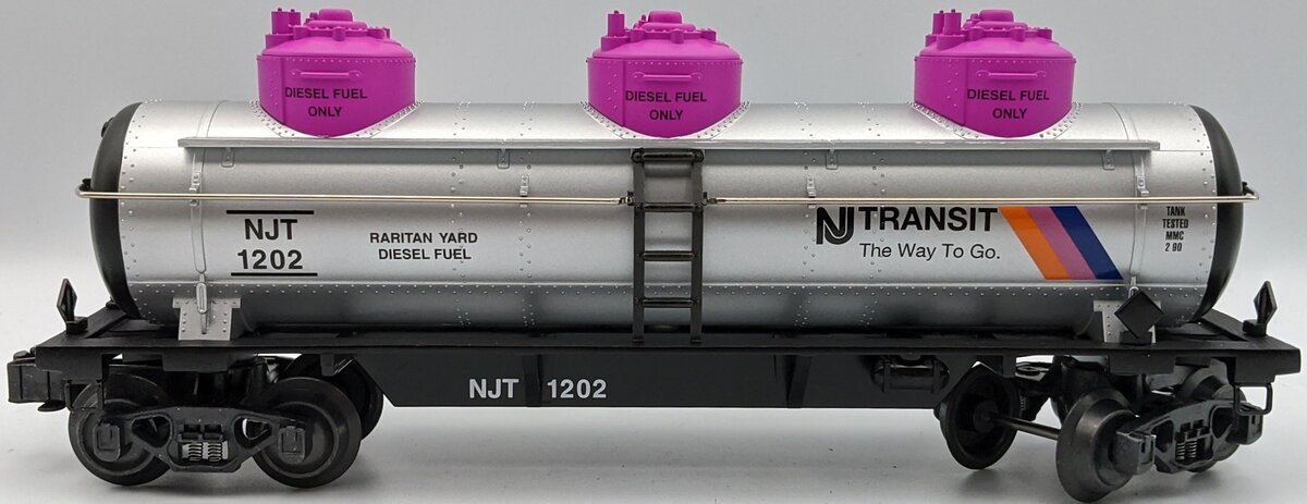 K-Line K636-3932 O Gauge NJT Raritan Triple Dome Tank Car #1202 LN/Box