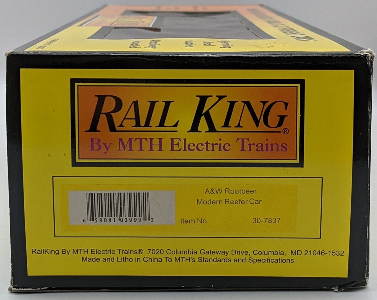 MTH 30-7837 O Gauge A&W Rootbeer Refrigerator Car LN/Box