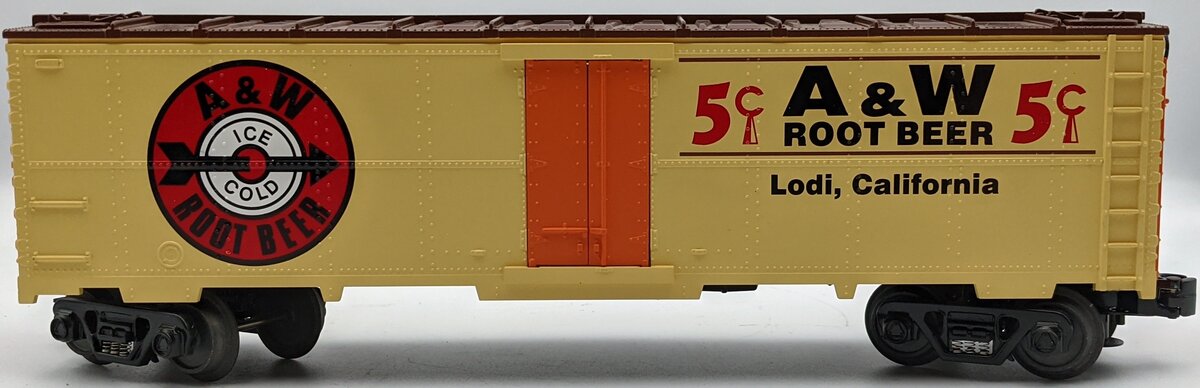 MTH 30-7837 O Gauge A&W Rootbeer Refrigerator Car LN/Box