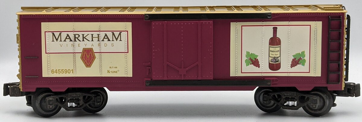K-Line K645-5901 O Gauge Markham Vineyards Classic Reefer EX/Box