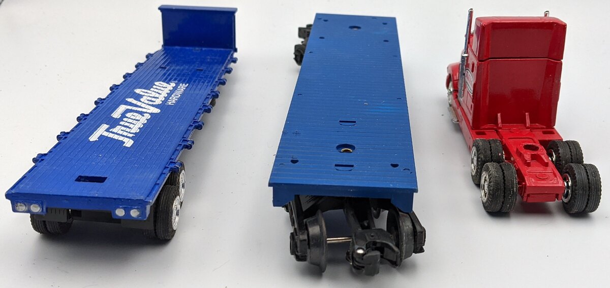 K-Line K-669101 Heavy Hauler Tractor Trailer Flatcar Set EX/Box